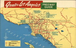 Greater Los Angeles Freeway Guide California Postcard Postcard Postcard