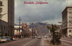 Brand Avenue in the Heart of Town Glendale, CA Postcard Postcard Postcard