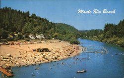 Monte Rio Beach on the Russian River California Postcard Postcard Postcard