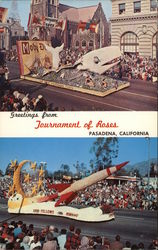 Greetings from Tournament of Roses Pasadena, California Postcard Postcard Postcard