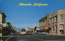 Park Street and Central Avenue Alameda, CA Postcard Postcard Postcard