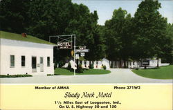 Shady Nook Motel Loogootee, IN Postcard Postcard Postcard