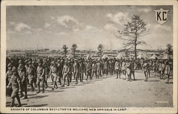 Knights of Columbus Welcome New Arrivals in Camp Army