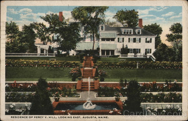 Residence of Percy V. Hill, Looking East Augusta Maine