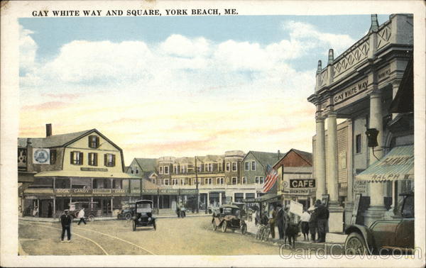 Gay White Way and Square York Beach Maine