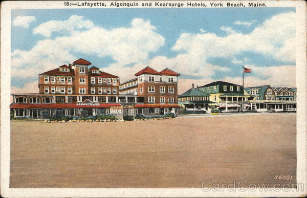 Lafayette, Algonquin and Kearsarge Hotels York Beach Maine