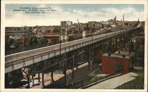Church Hill Viaduct, Marshall Street, 14th to 21st. Richmond Virginia