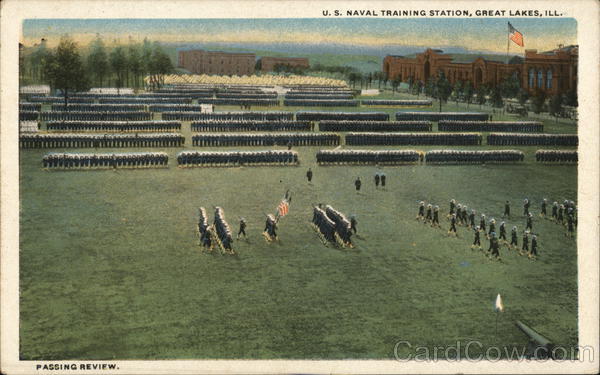 US Naval Training Station - Passing Review Great Lakes Illinois