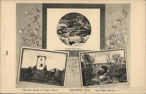 The Old Santa Fe Trail Well, Coleman's Dell, The West Bridge Baldwin Kansas