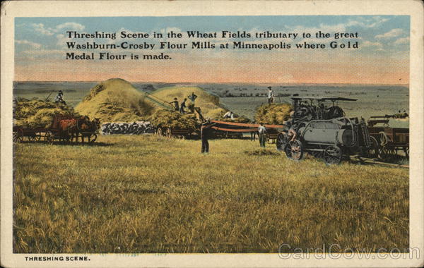 Threshing Scene in the Wheat Fields Advertising