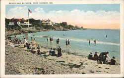 Beach and Bathers Postcard