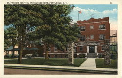 St. Francis Hospital and Nurses Home Port Jervis, NY Postcard Postcard Postcard