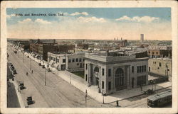 Fifth and Broadway Gary, IN Postcard Postcard Postcard