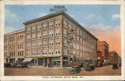HOTEL JEFFERSON, SOUTH BEND, IND. Postcard