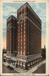 Hotel Wolverine Overlooking Grand Circus Park Postcard