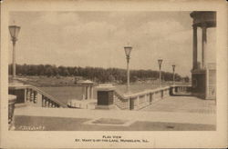 Flag View, St Mary's-of-the-Lake Mundelein, IL Postcard Postcard Postcard