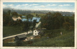 From Hills Overlooking Killarney Lakes, Irish Hills District Onsted, MI Postcard Postcard Postcard