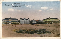 Three Hotels, Young's, Wahnita & Fairmount Hotels Postcard