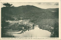 Balsams and Lake Gloriette from the Air, White Mountains Postcard