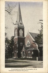Congregational Church Farmington, NH Postcard Postcard Postcard