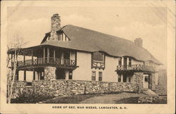 Home of Secretary of War, John W. Weeks Postcard