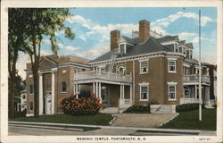 Masonic Temple Portsmouth, NH Postcard Postcard Postcard