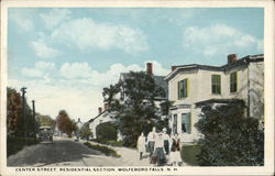 Center Street Residential Section Postcard