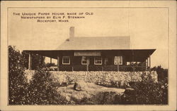 The Unique Paper House Rockport, MA Postcard Postcard Postcard