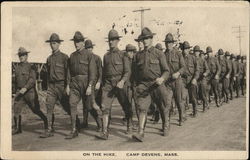 On The Hike, Camp Devens Postcard