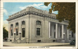 Post Office Fitchburg, MA Postcard Postcard Postcard