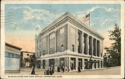 Elks Building and Post Office Cambridge, MA Postcard Postcard Postcard