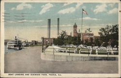 Boat Landing and Eckwood Park Peoria, IL Postcard Postcard Postcard