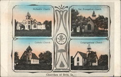 Town Churches Postcard