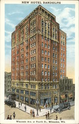 New Hotel Randolph, Wisconsin Ave. at Fourth St. Postcard