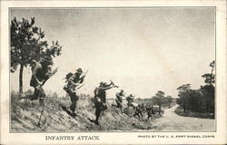 Infantry Attack Army Postcard Postcard Postcard