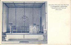 Church Pulpit and Altar, Lutheran Center, Camp Zachary Taylor Louisville, KY Postcard Postcard Postcard