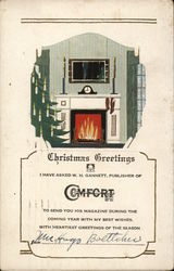 Christmas Greetings - Magazine Subscription Gift Notification Card Postcard