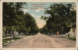 Residence District Street Scene Hutchinson, KS Postcard Postcard Postcard