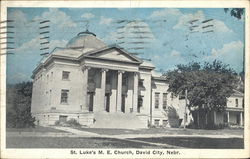 St. Luke's M. E. Church David City, NE Postcard Postcard Postcard