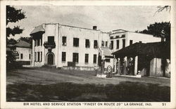 Bir Hotel and Service Station, "Finest on Route 20" La Grange, IN Postcard Postcard Postcard