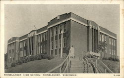 Rhinelander High School Wisconsin Postcard Postcard Postcard