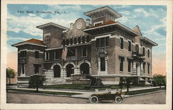 Street View of City Hall Postcard