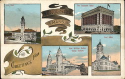 Greetings from Worcester, Mass. Postcard