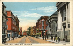 Front Street, looking West Steelton, PA Postcard Postcard Postcard