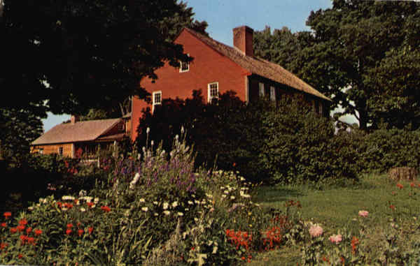 New England Colonial Home Scenic