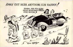 Away Out Here Anything Kin Happen! Postcard