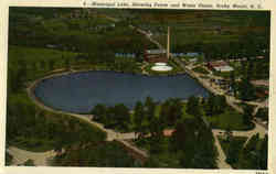 Municipal Lake, Showing Power and Water Plants Postcard