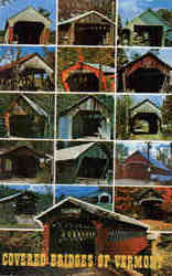 Covered Bridges of Vermont Scenic, VT Postcard Postcard