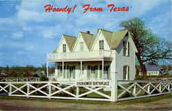 Eisenhower Birthplace Denison, TX Postcard Postcard