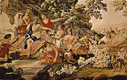 Diana And Actaeon, Aubusson Tapestry, North Lobby, The Warwick Houston, TX Postcard Postcard